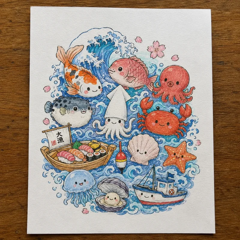 Cute Japanese kawaii doodle 2